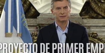 Macri enviará al Congreso un proyecto de ley sobre primer empleo para jóvenes