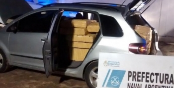 INCAUTARON 726 KILOS DE MARIHUANA EN UN AUTO CON PEDIDO DE SECUESTRO EN CORRIENTES