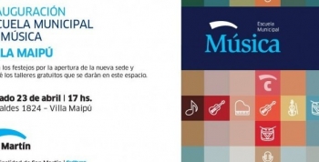 San Martín inaugurará una nueva sede de la Escuela de Música en Villa Maipú