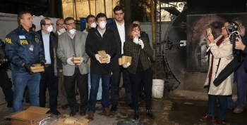 SAN ISIDRO: QUEMAN GRAN CANTIDAD DE DROGA SECUESTRADA A LA BANDA NARCO LOS MONOS