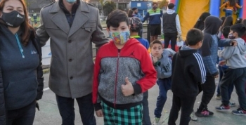 Juan Andreotti acompañó los festejos por el Mes de la Niñez