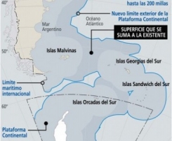 ARGENTINA PRESENTÓ EL LÍMITE EXTERIOR DE SU PLATAFORMA CONTINENTAL
