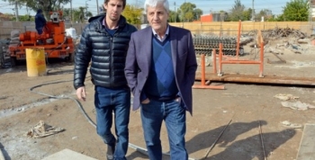 Andreotti supervisó el avance de obras del Hospital Municipal San Cayetano
