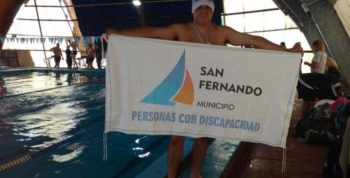 San Fernando obtuvo una medalla de Oro en el Nacional de Natación Adaptada