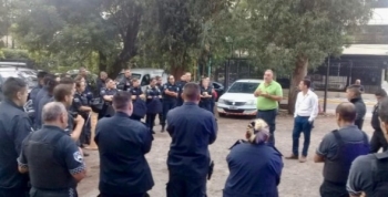 Vicente López estimula la prevención ante el Coronavirus a su personal de Patrulla