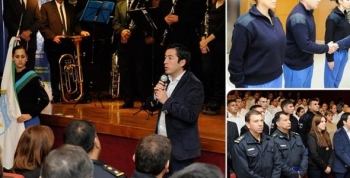 Nardini dio comienzo al ciclo lectivo 2016 de la policía local en Malvinas