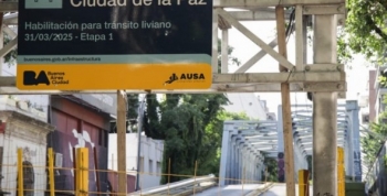 El Gobierno porteño confirmó la reapertura del puente de Ciudad de la Paz, en Palermo