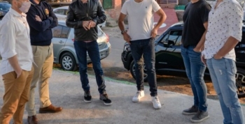 Andreotti entregó materiales de construcción para el Quincho de Hockey del Club San Fernando